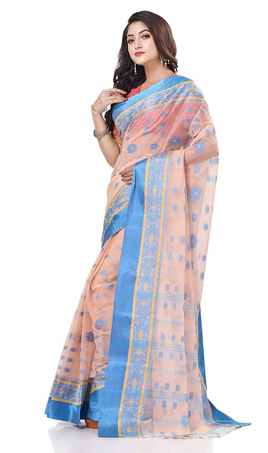 Handloom Cotton Bengali Tant Saree