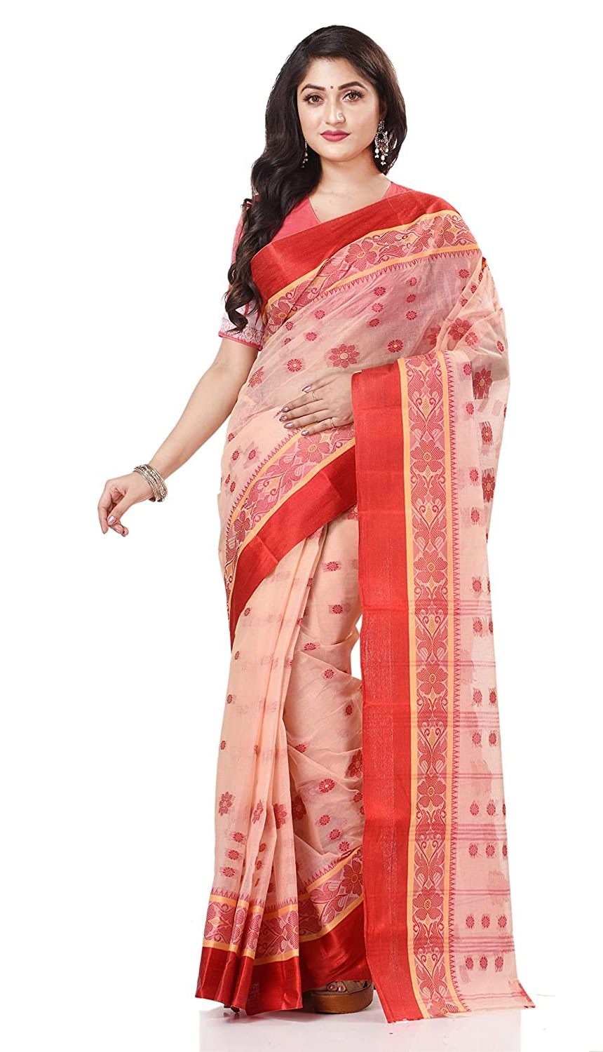 Handloom Cotton Bengali Tant Saree