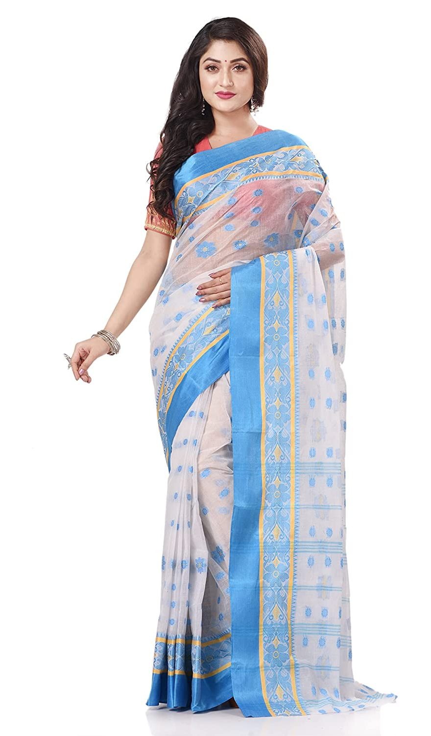 Handloom Cotton Bengali Tant Saree