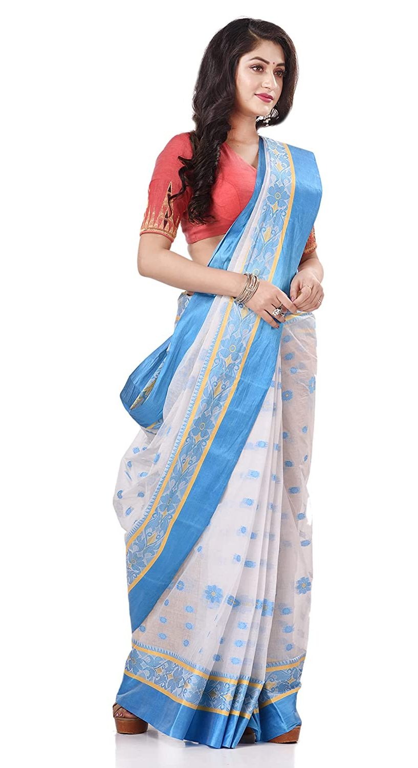 Handloom Cotton Bengali Tant Saree