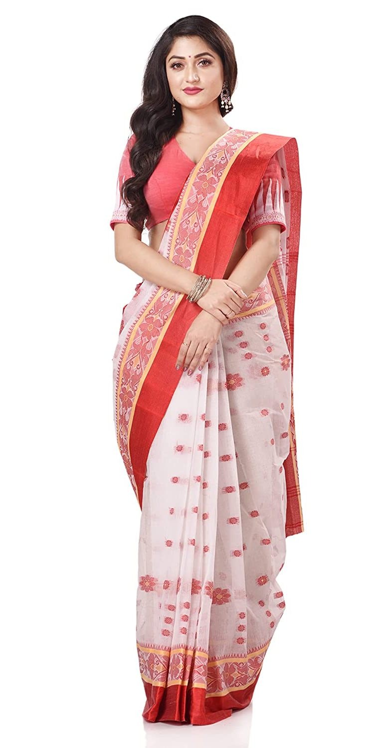 Handloom Cotton Bengali Tant Saree