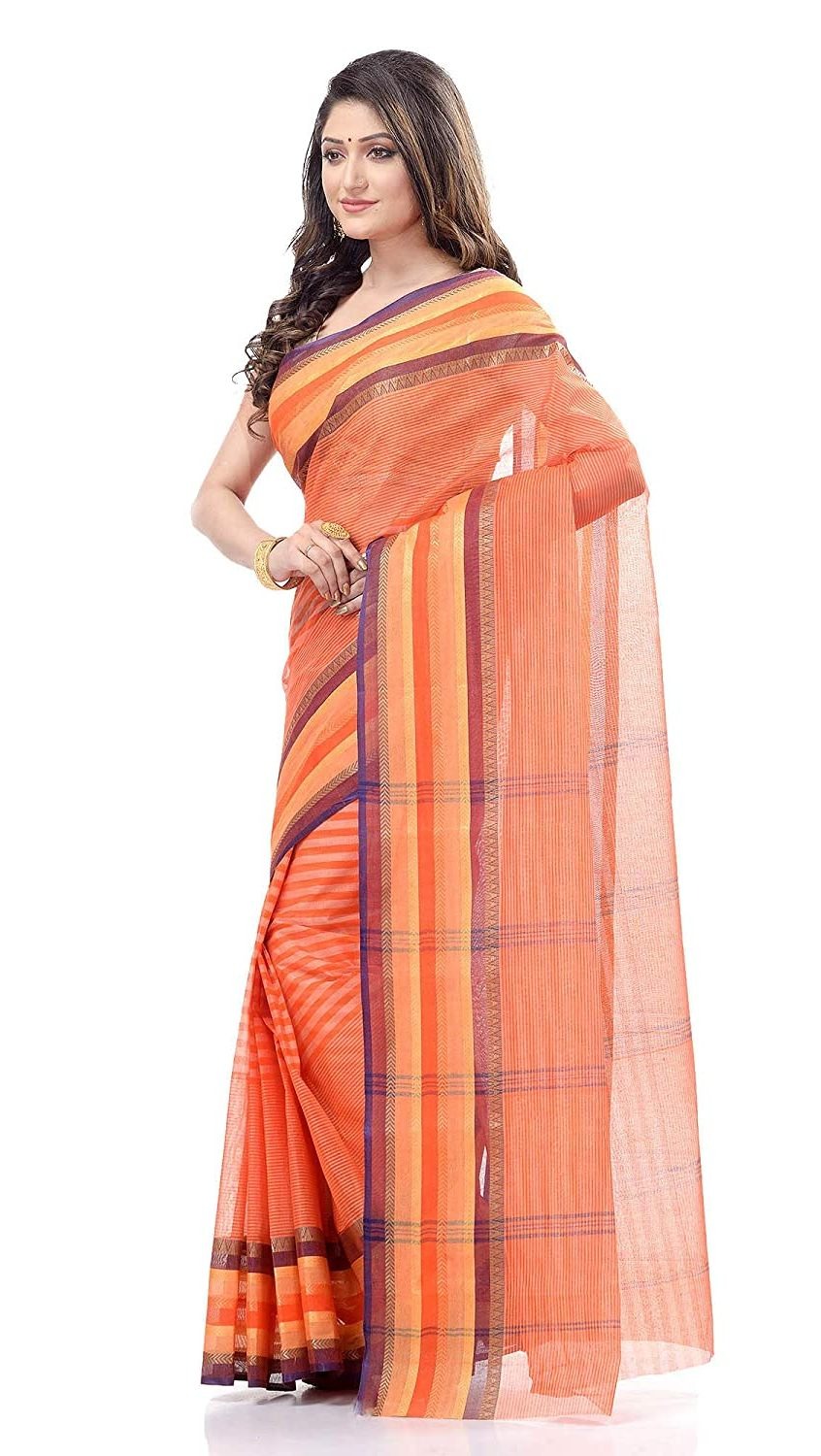 Handloom Cotton Bengali Tant Saree