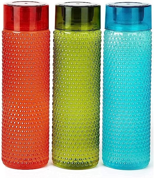 Bubble Shape Water Bottles - Lightweight, Leak Proof, Unbreakable for School, Office, Home (Pack of 3)