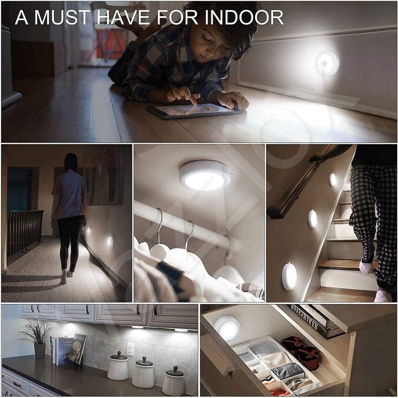 Battery-free Sensor Light SERDEN LED Motion Sensor Wall Sconce - 7W Indoor  Motion Light For Hallways \u0026 Stairs, 3000K Warm White 7W Sensor Lamp, image size:1278x1278