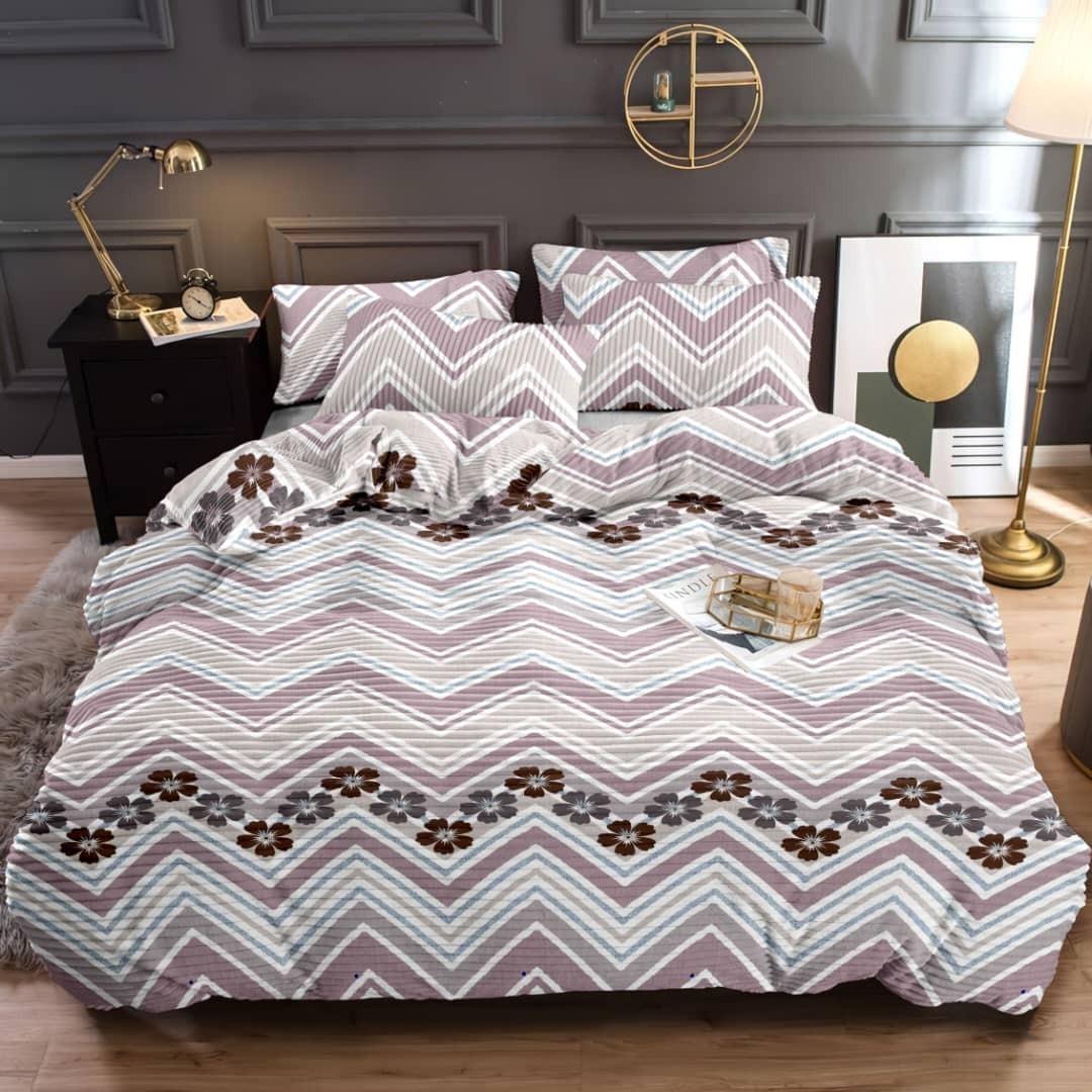 MORADO 190 GSM Flannel Super Soft Warm Single Bed Quilt Cover/Duvet Cover/Rajai Cover/Blanket Cover for Winters with Zipper -60x90 Inches, White & Pink