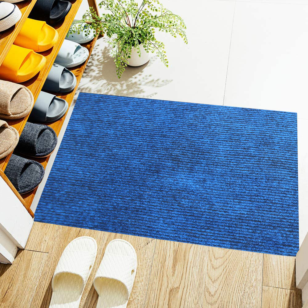 LUXE HOME INTERNATIONAL Luxe Home Arizona Soft Anti-Skid Washable Mat for Kitchen, Bedroom, Living-Room, Prayer Room, Office, Hotels, Halls ( Blue_40x60 Cm, Piece of 1 ) - Blue