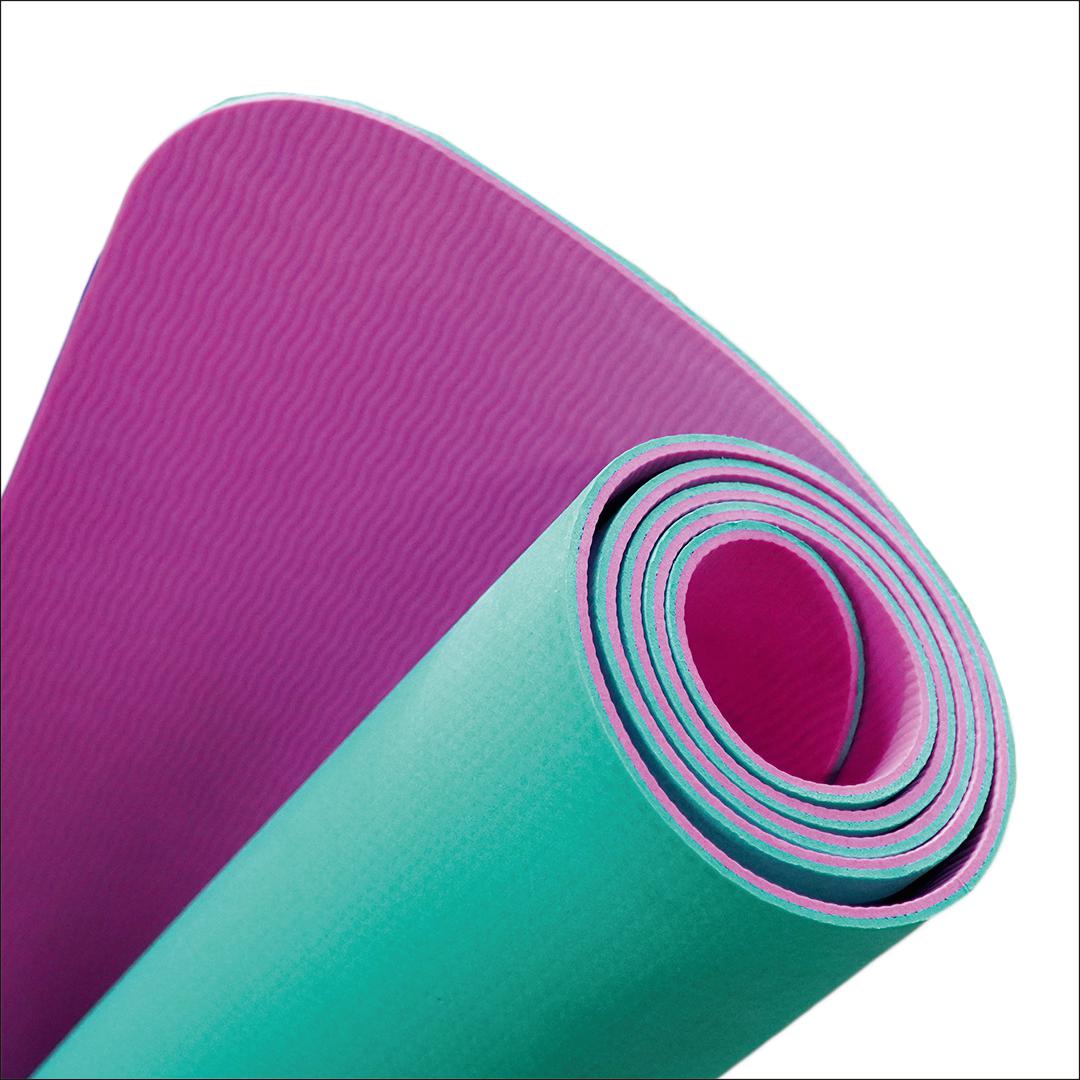 LUXE HOME INTERNATIONAL Luxe Home EVA Double-layer Yoga Mat ( Size - 2x6 Ft , Color - Aqua ) - Aqua