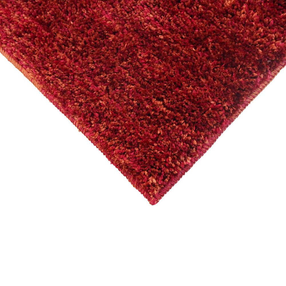 LUXE HOME INTERNATIONAL RunnerMoscowMicrofiber1600GSMAnti-Skid(Maroon,58Cmx140Cm,Packof1) - Maroon