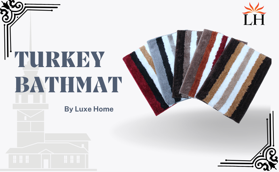 LUXE HOME INTERNATIONAL Bathmat Turkey Microfiber 1600 GSM Anti-Skid ( Grey , 38 Cm x 58 Cm , Pack of 1 ) - Grey