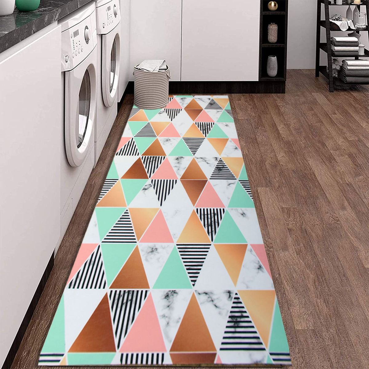 LUXE HOME INTERNATIONAL LuxeHomeMagicRubberNonSlipEntranceDoormat,FloorMatandUtensilforHome,Kitchen,Table,BedRoomSide(Triangle,2x3Feet,Packof1) - Triangle