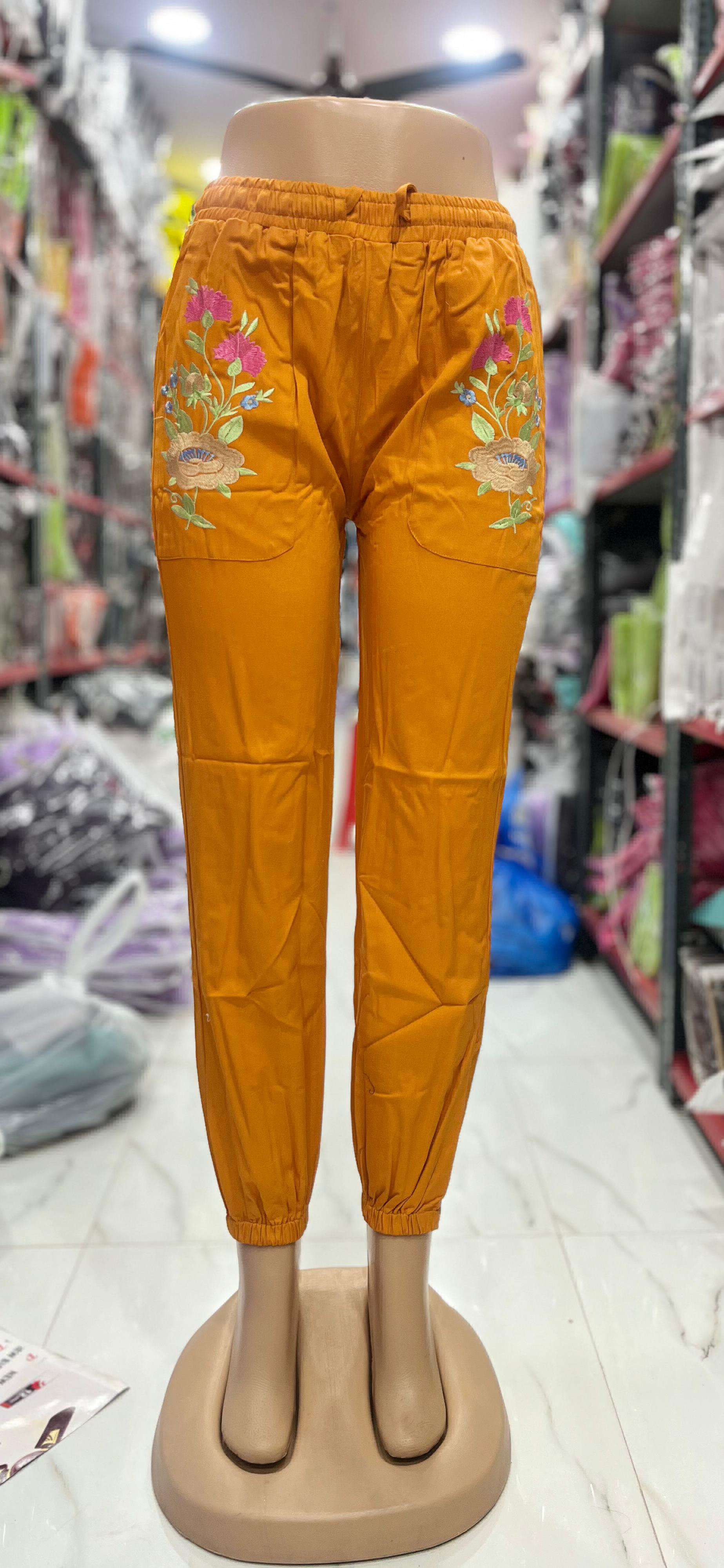 WSM Twill Cotton Pant - 26-28, Dark Yellow