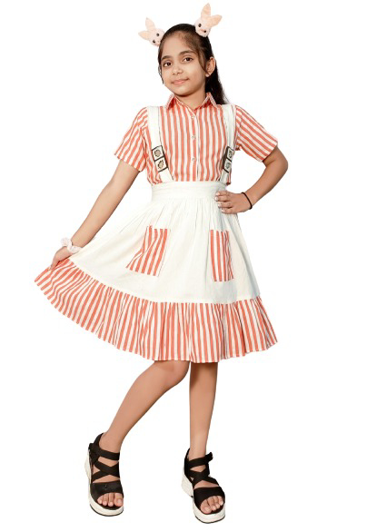 ARM SURI WESTERN DUNGREE FOR CHILDREN GIRL'S WEAR - Orange, No 28