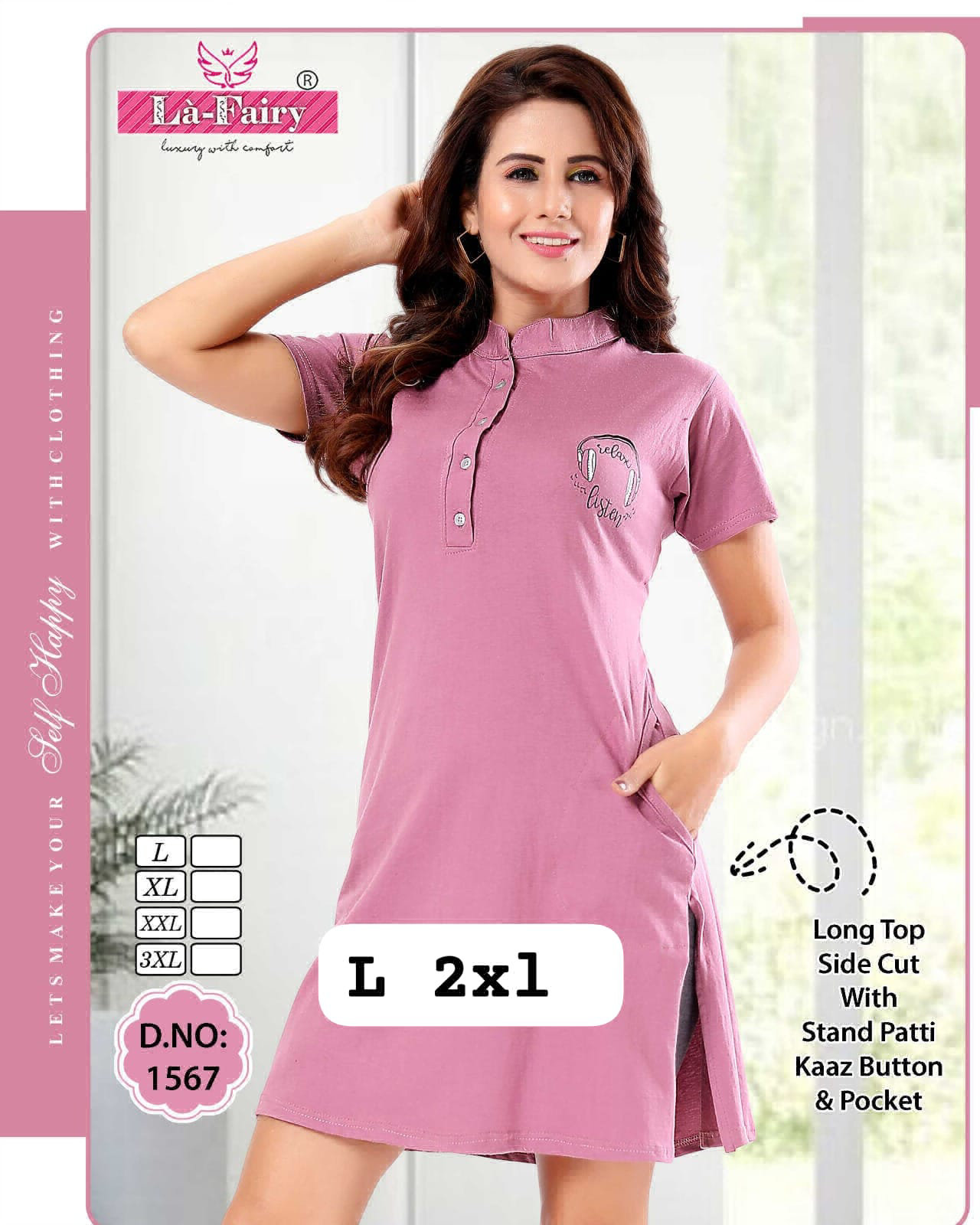 La Fairy  Beautiful Long Top - L-40