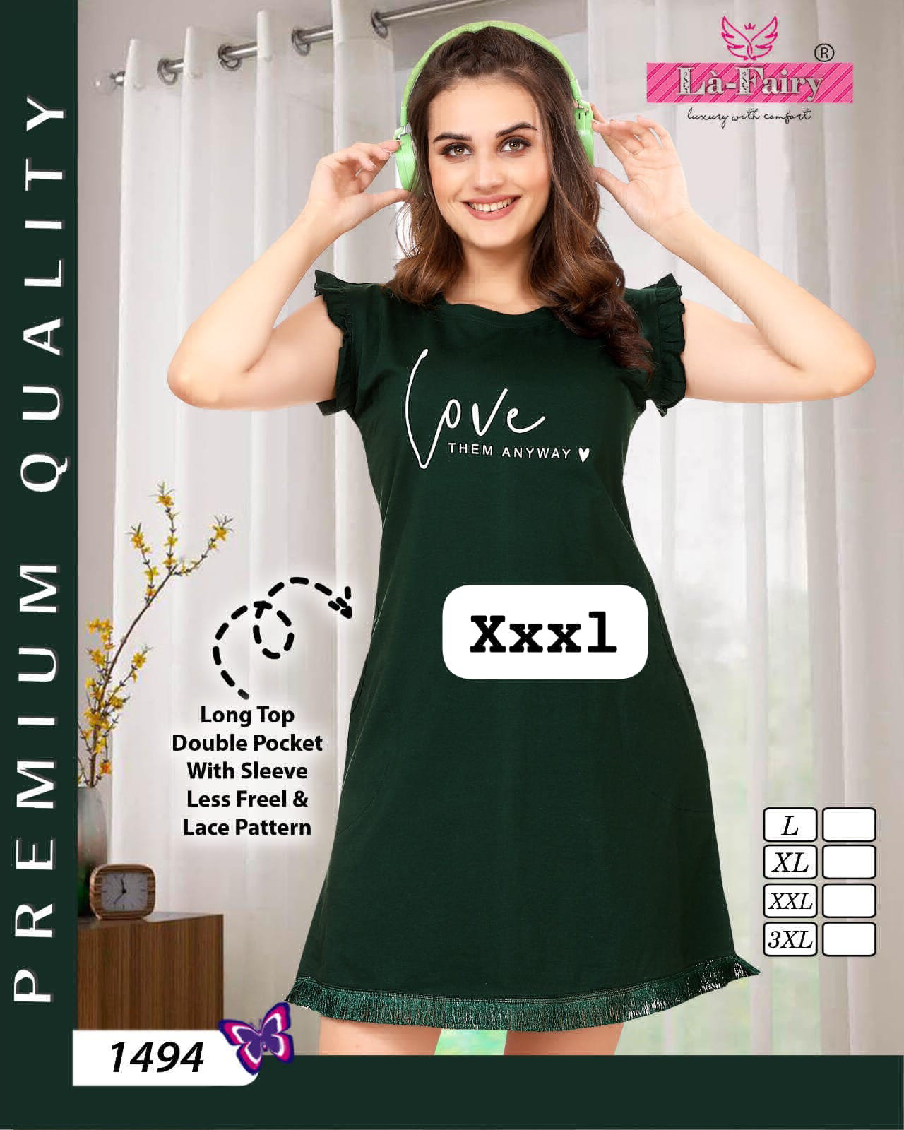 La Fairy  Beautiful Long Top  - 3XL-48