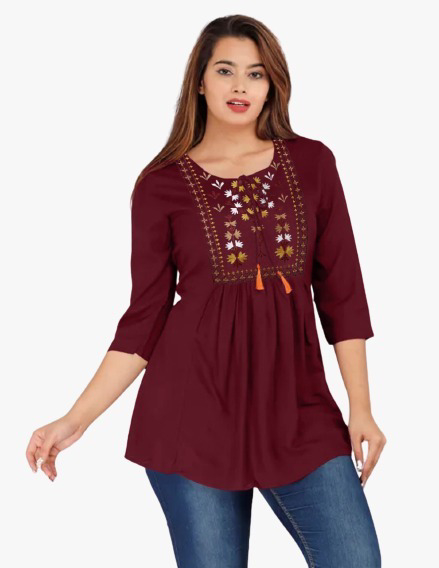 ARM DARVI TOP - Maroon, M-38