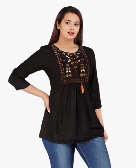 ARM DARVI TOP - Black, L-40