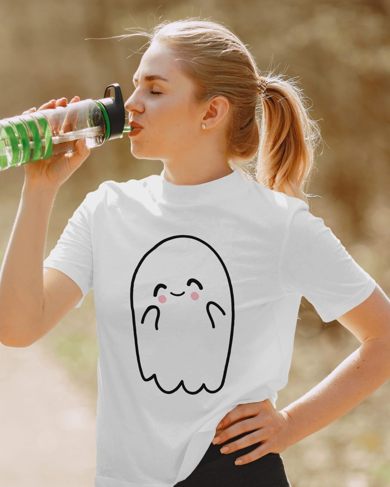 Soul t-shirt for women's, white round neck printed t-shirt 