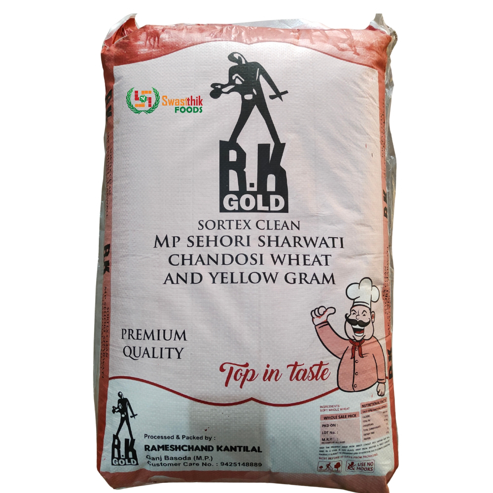 RK GOLD MP Sharbati Atta - 1kg