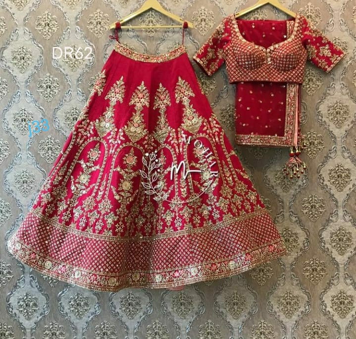 RE - Multi Colored Butterfly Net Mirror Work Lehenga Choli - Indian