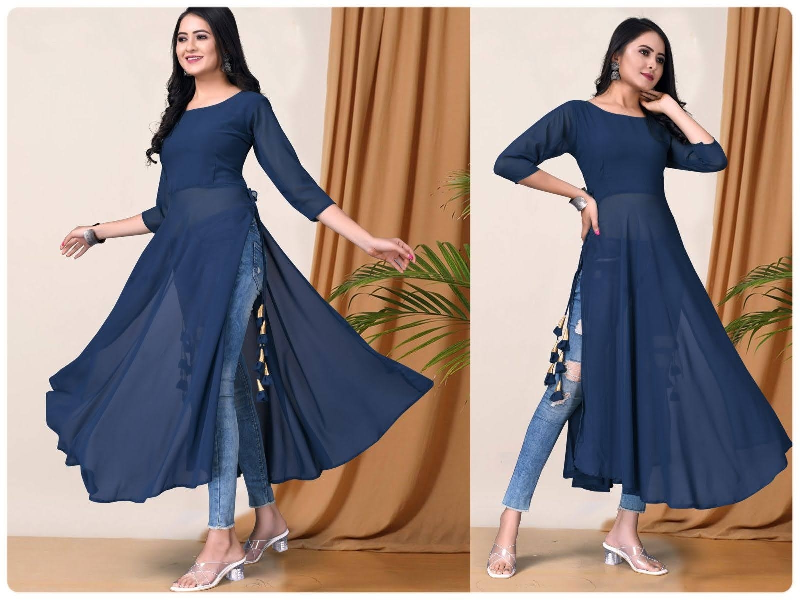 Woman's Designer Indian Indo Western Gown Dresses & Kurtis Styles of 2018 -  Mogul