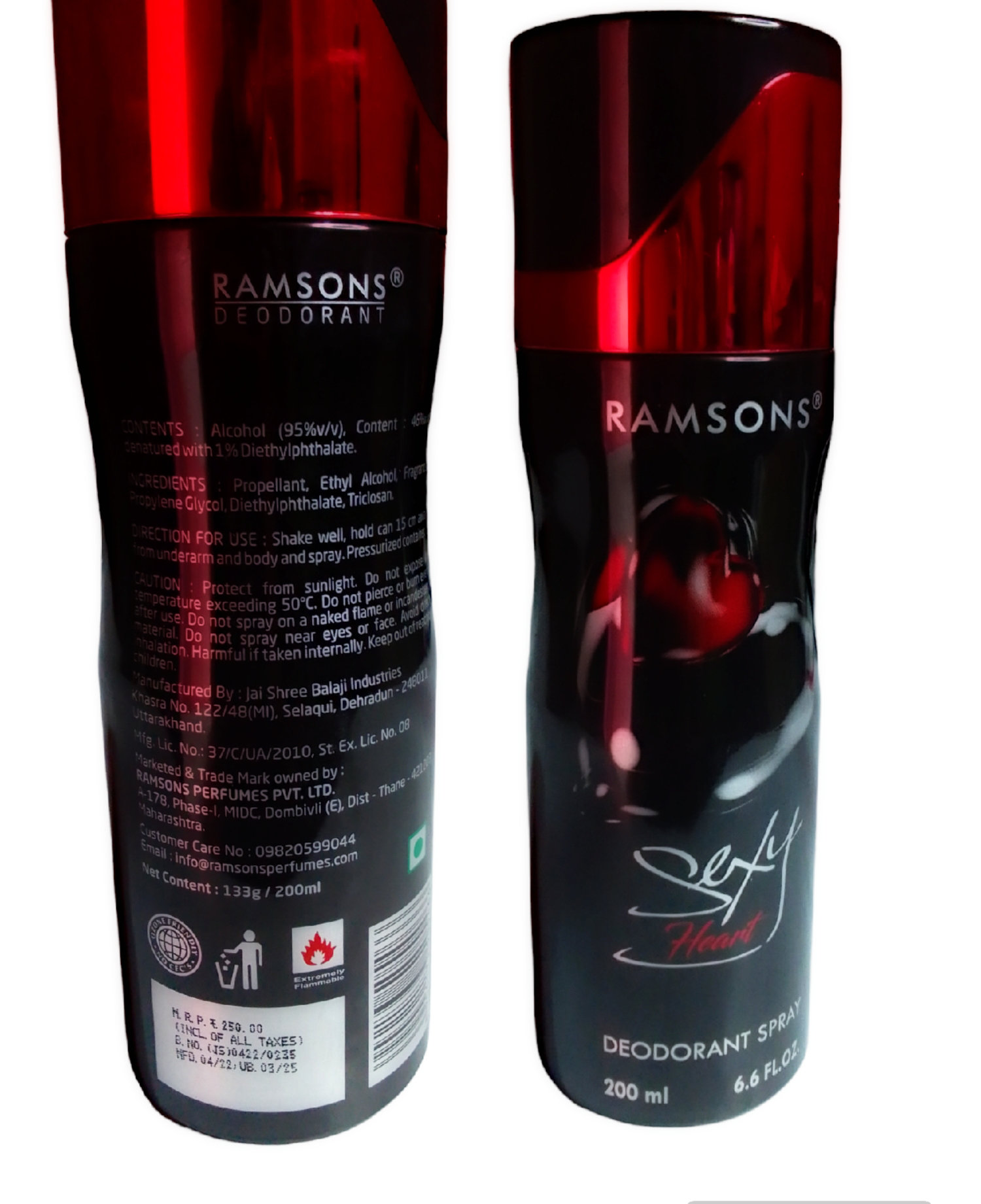 Ramsons® Sexy Heart  DEODORANT SPRAY Ramsons 200ml 6.6FL .Oz