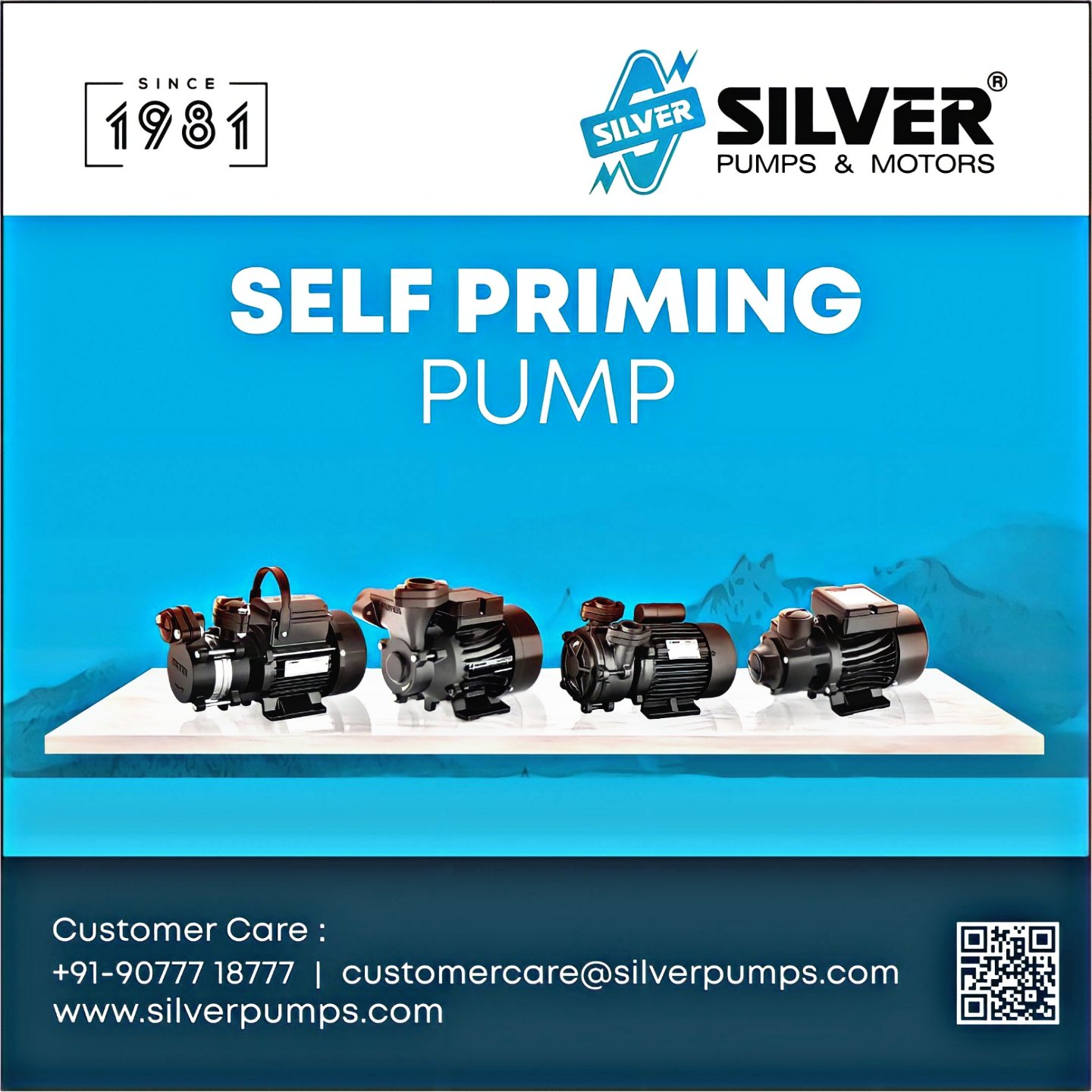 Silver SILVER Major  Self Primming PumpCentrifugal Water Pump  - 0.5HP