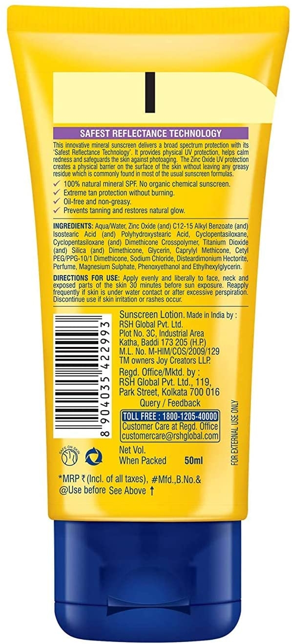 Joy Sun Cream SPF 50 Joy Revivify Hello Sun Mineral Sunscreen SPF 50 PA++++, 50ml