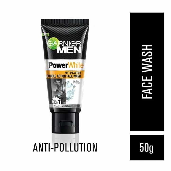 Garnier Men Turbo Bright Double Action Charcoal Facewash, 50g