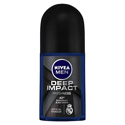 NIVEA Men Deodorant Roll On, Deep Impact Freshness, 48 h Anti Perspirant Freshness, 50 ml