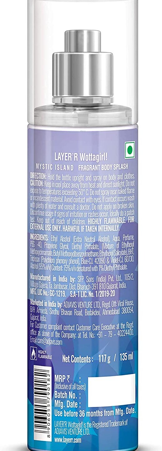 Layer'r Wottagirl Body Splash Mystic Island 135ml