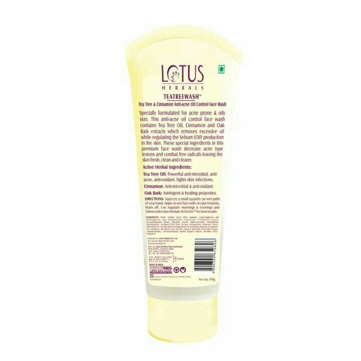 Lotus Tea Tree & Cinnamon Anti Acne Oil Control Face Wash (80 g)