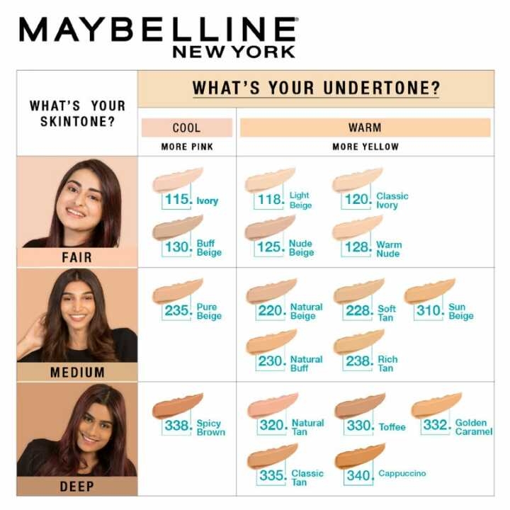 Maybelline New York Fit Me Matte+Poreless Liquid Foundation Tube, (128)