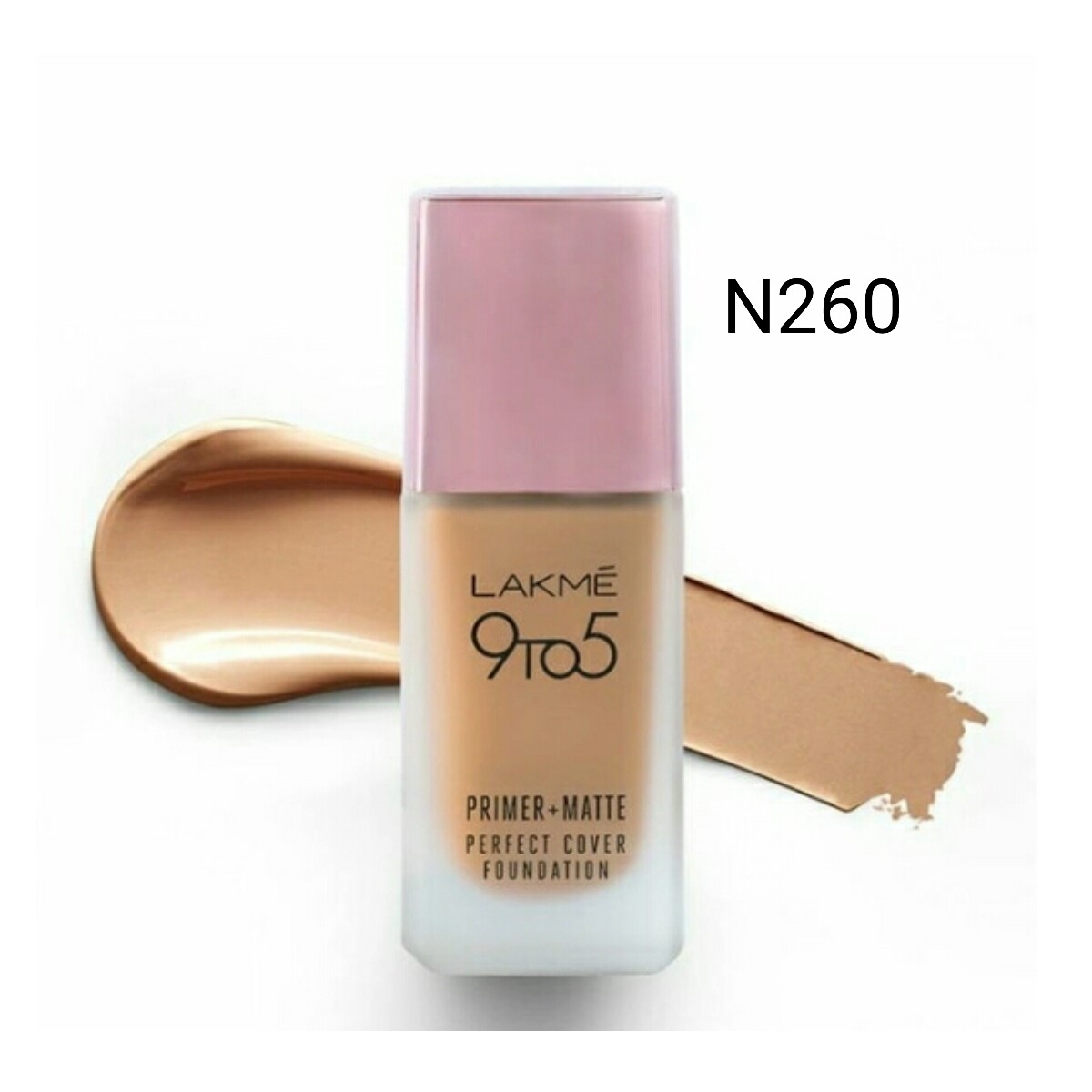 Lakmé 9To5 Primer + Matte Perfect Cover Foundation,( N260)