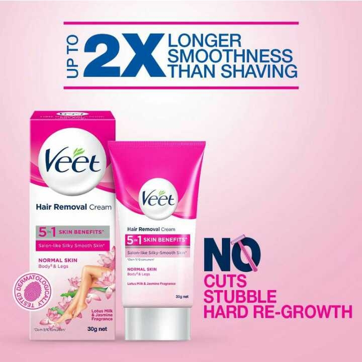 Veet Silk & Fresh Hair Removal Cream, Normal Skin 30gm 