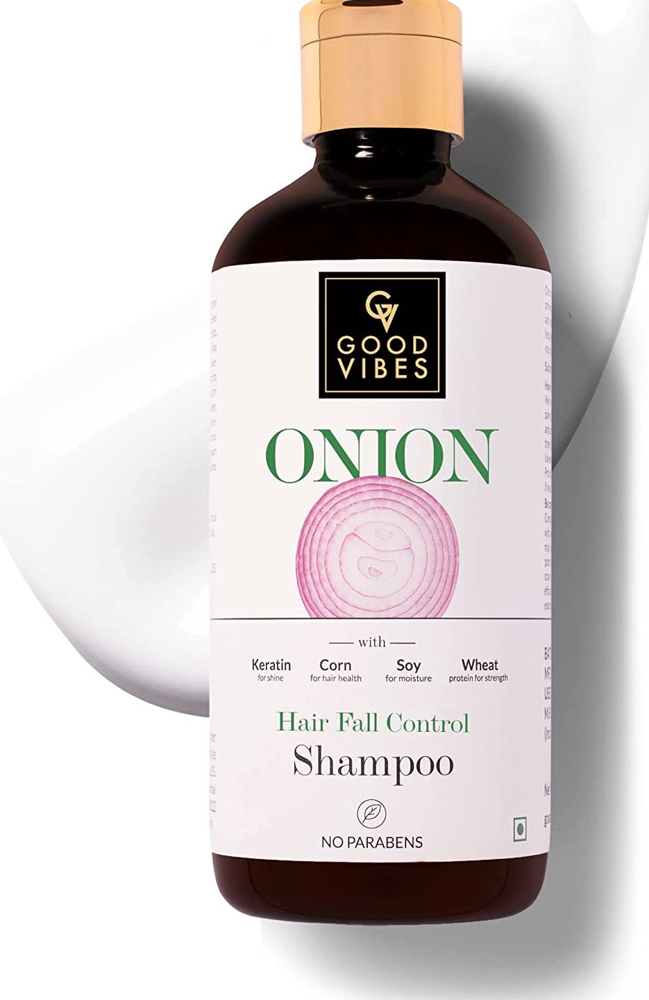 Good Vibes Onion Hairfall Control Shampoo, 300 ml 