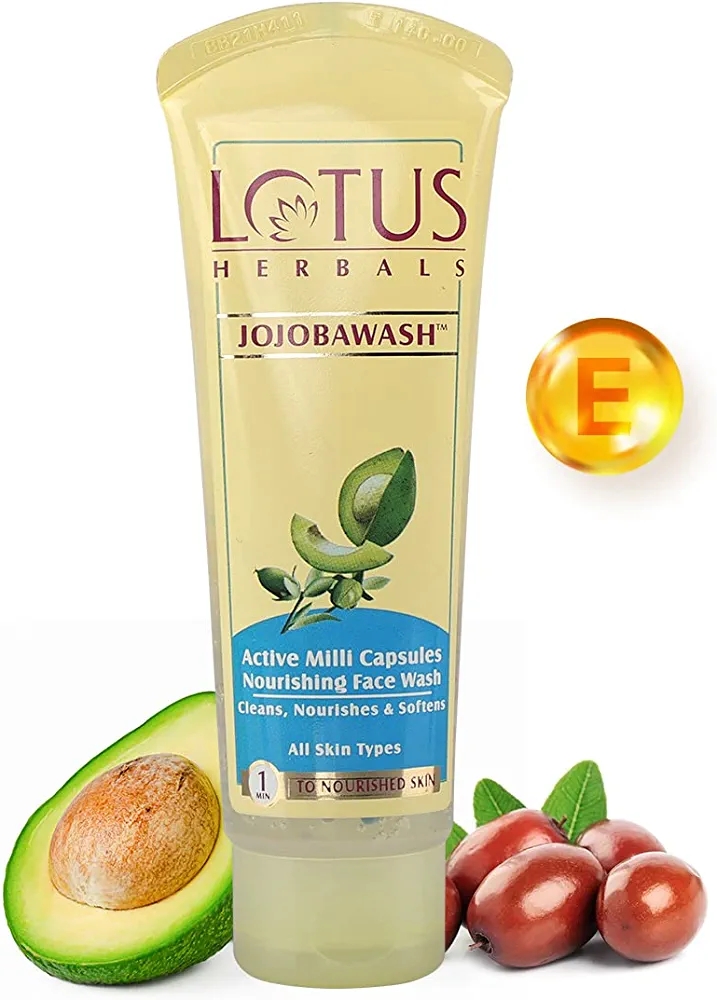 Lotus Jojoba Face Wash 120 Ml Lotus Herbals Jojobawash Active Milli Capsules Nourishing Face Wash 120ml