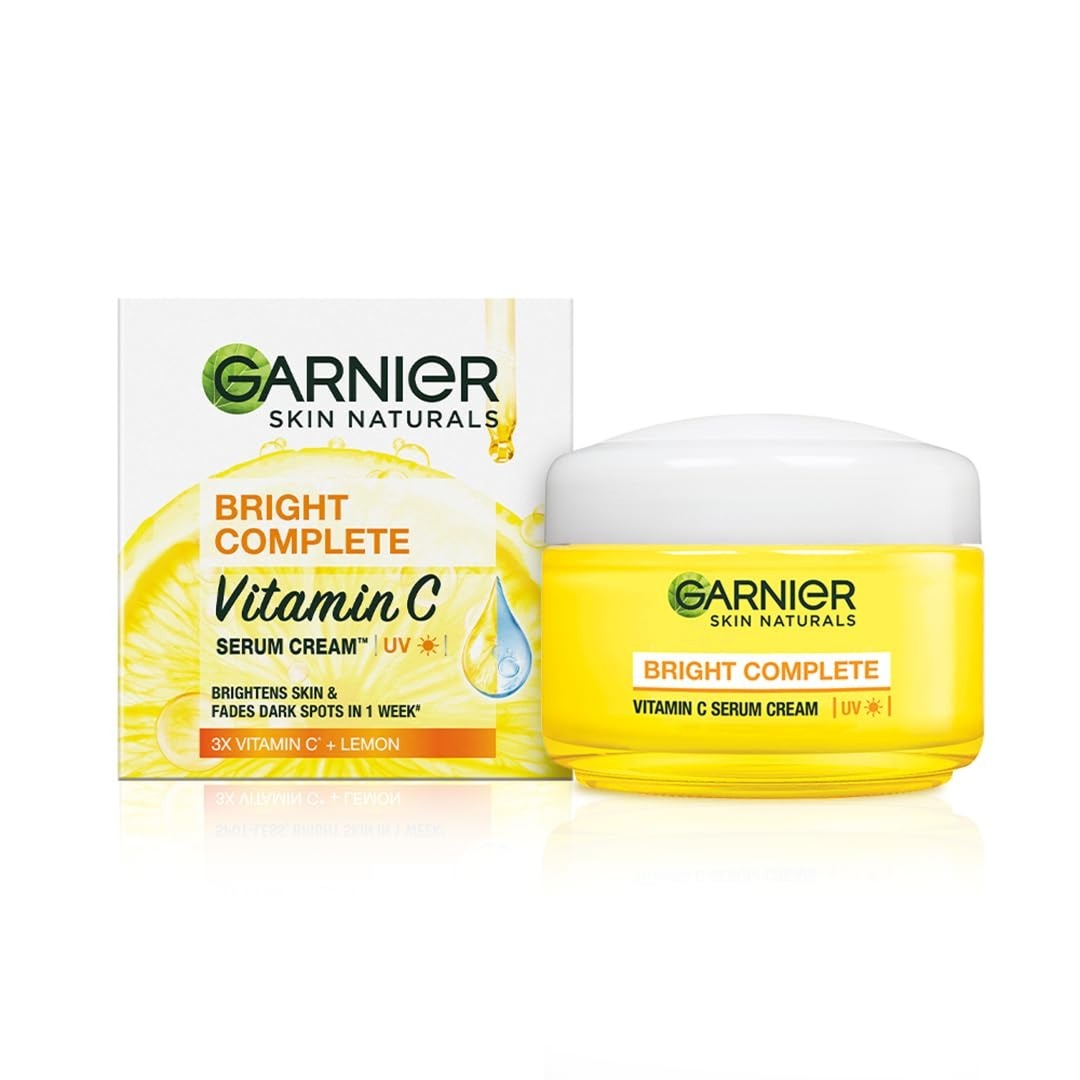 Garnier Skin Naturals, Day Cream, Garnier  Bright Complete Vitamin C Serum Cream, 45 g