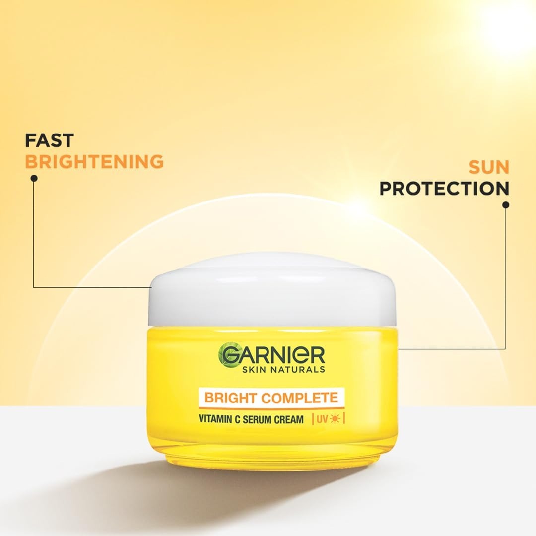 Garnier Skin Naturals, Day Cream, Garnier  Bright Complete Vitamin C Serum Cream, 45 g