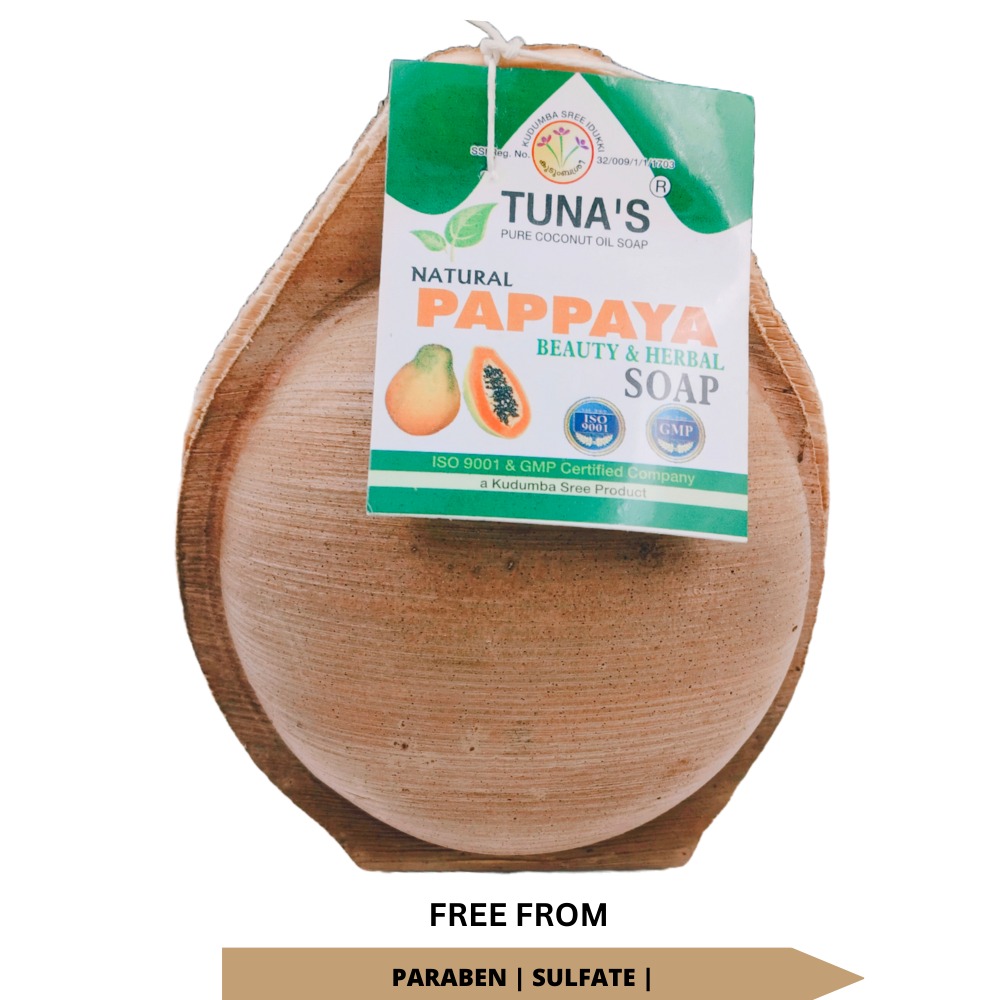 Tuna's® Herbal Papaya soap 100gm - A GRADE