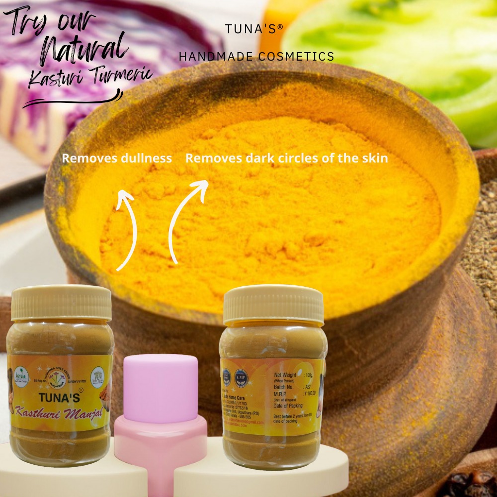 Tuna's® Kasturi Turmeric for Skin Excess Oil Remover | Pimple Mark Remover - 50gm