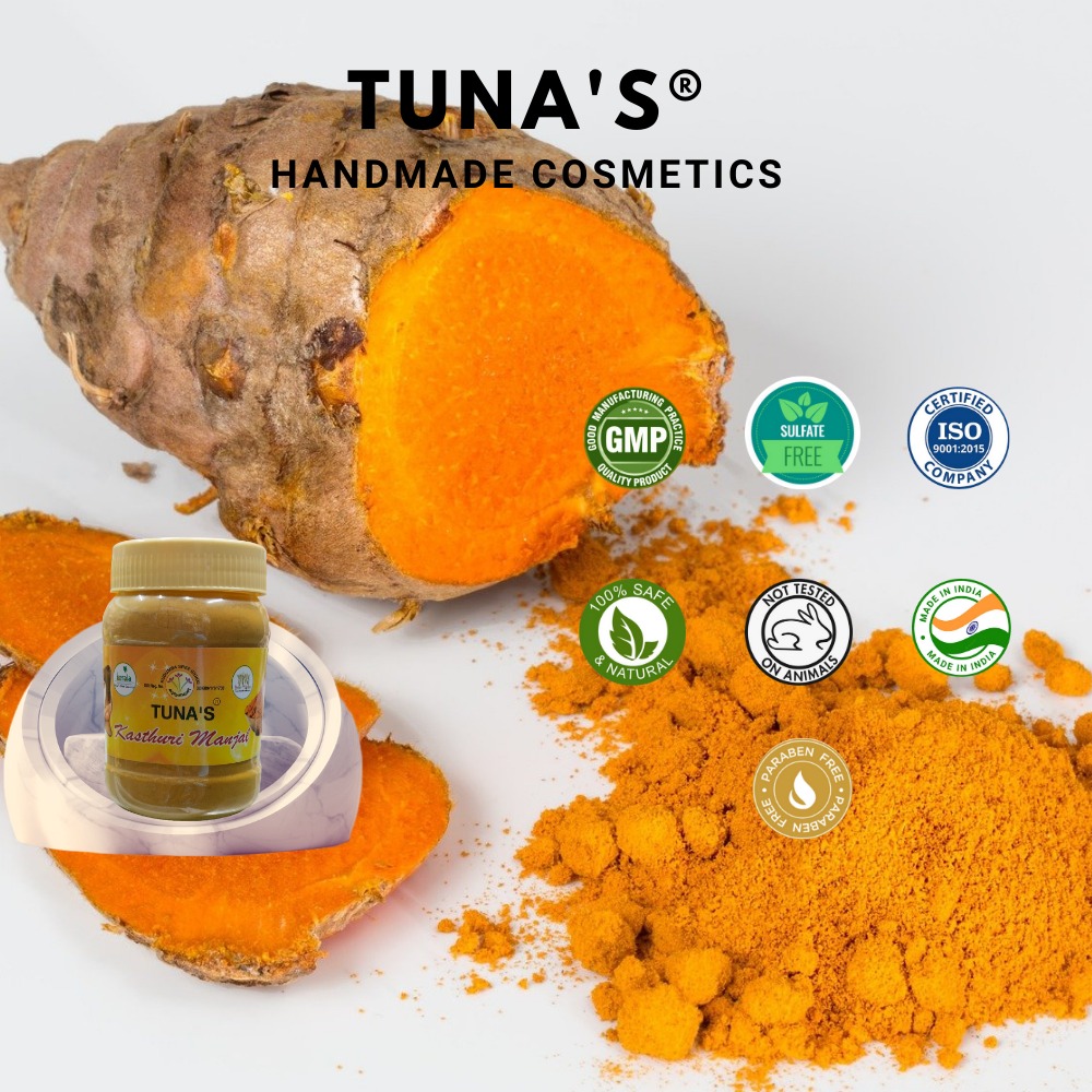 Tuna's® Kasturi Turmeric for Skin Excess Oil Remover | Pimple Mark Remover - 50gm