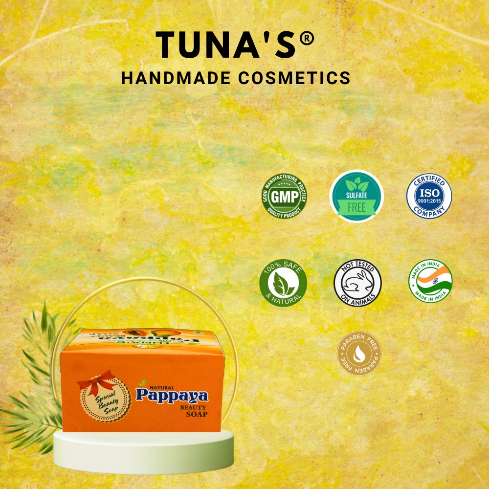 Tuna's® Tuna's Herbal Pappaya Soap - 100Gm, Pappaya