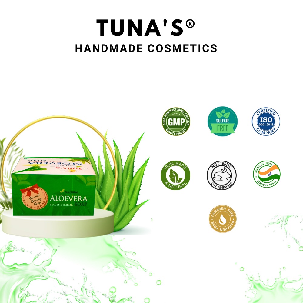 Tuna's® Herbal Soap Combo - 100gm*4, Aloevera