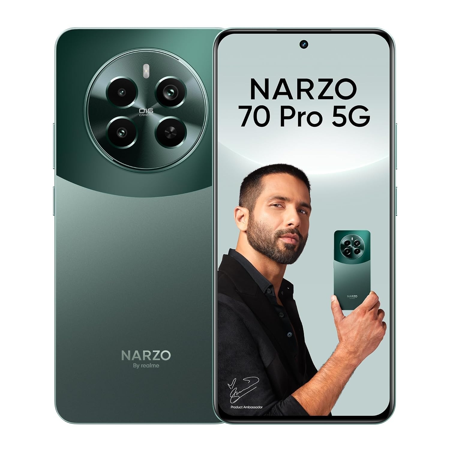 Realme NARZO 70 Pro 5G (Glass Green, 8GB RAM,256GB Storage) - glass green, 8GB-256GB