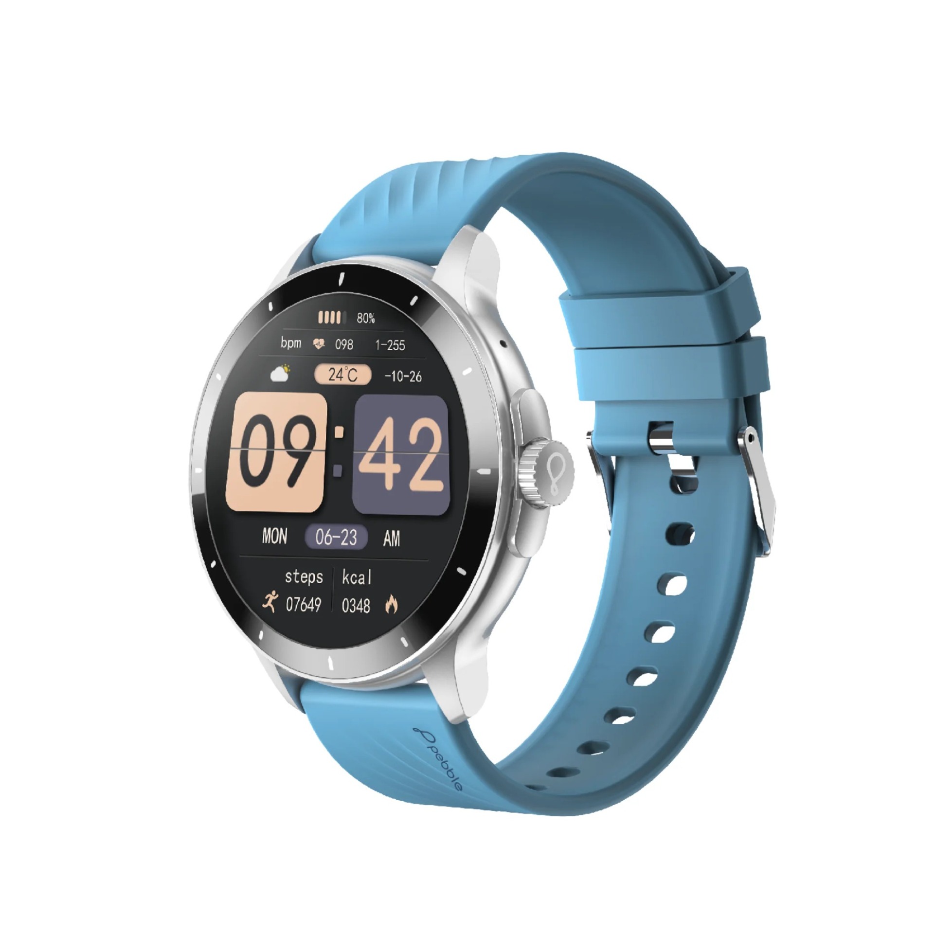 Pebble Polar Smartwatch - evening grey