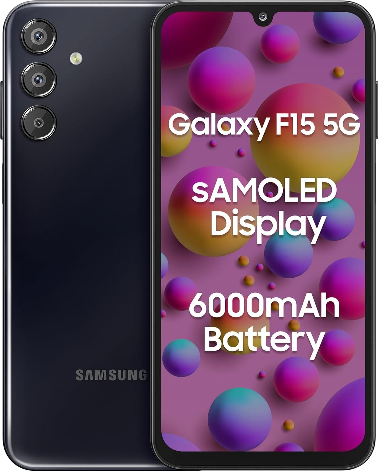 SAMSUNG Galaxy F15 5G 4GB RAM 128GB Storage (Ash Black) - ash black, 4GB-128GB