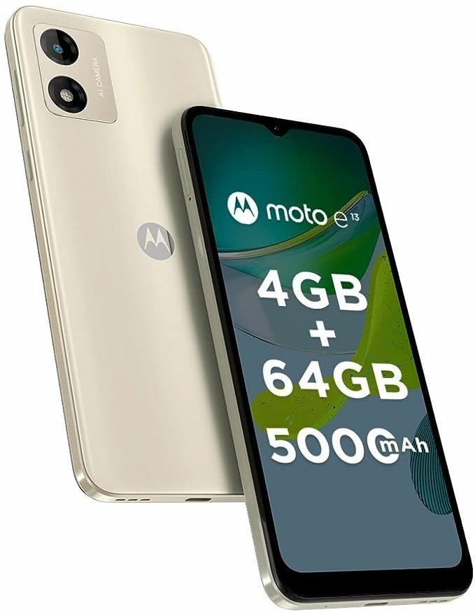 Motorola E13 (Creamy white, 8GB RAM 128GB Storage) - creamy white, 8GB-128GB