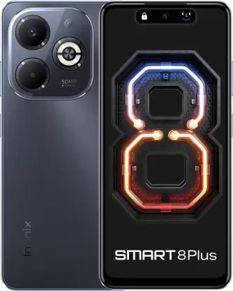 Infinix Smart 8 Plus (Timber Black, 128 GB)  (4 GB RAM) - timber black, 4GB-128GB