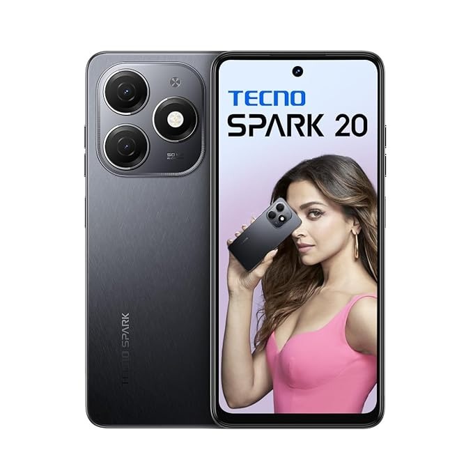 TECNO spark 20 black, 8GB RAM,128GB Storage) - Black, 8GB-128GB