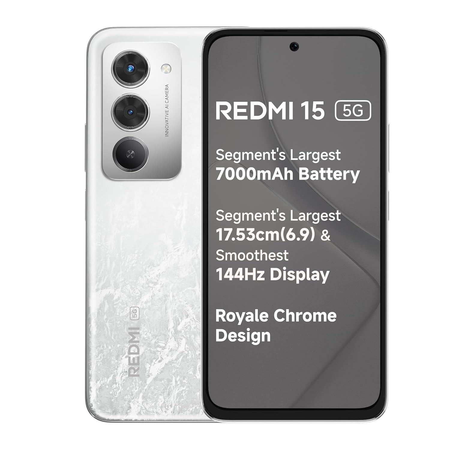 Redmi 15 5G (White, 8GB + 128GB)